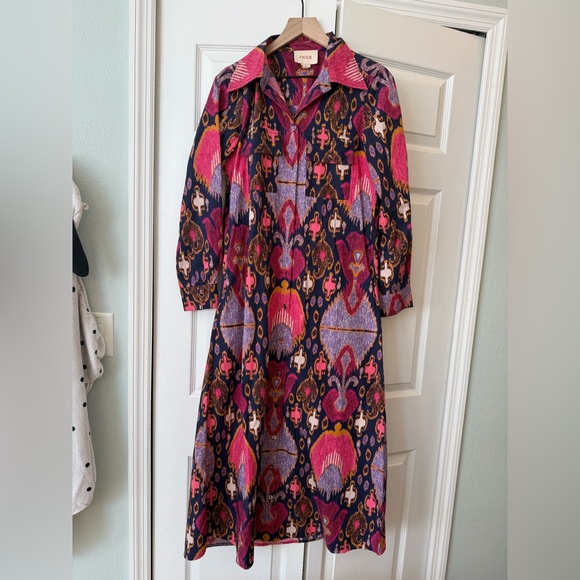 Figue Bassa Printed Midi Shirtdress size small
NWOT - Picture 8 of 15